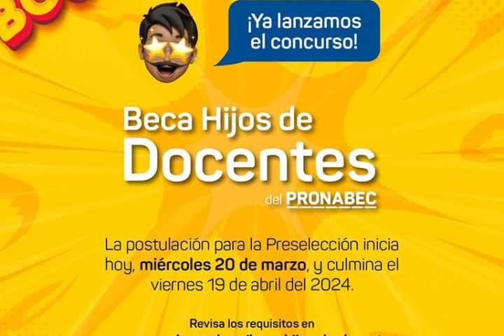 BECA HIJOS DE DOCENTES PRONABEC
